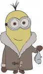 Minions Despicable Me - Kevin Stu Bob - Winter Minion - Orlando Sign Group - Yellow Henchmen - Filled Embroidery Design - 3933