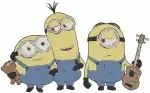 Minions Despicable Me - Kevin Stu Bob - Winter Minion - Orlando Sign Group - Yellow Henchmen - Filled Embroidery Design - 3934