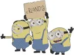 Minions Despicable Me - Kevin Stu Bob - Winter Minion - Orlando Sign Group - Yellow Henchmen - Filled Embroidery Design - 3935