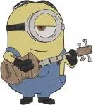 Minions Despicable Me - Orlando Group - Fire Hydrant - Ukulele Player - Hula Dancer - Funny Minions - Filled Embroidery Design - 3937