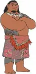 Moana Disney Movie - Maui Demigod - Gramma Tala - Heihei The Rooster - Polynesian Legends - Filled Embroidery Design - 3943