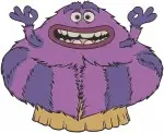 Monsters Inc - Thaddeus Bile Purple Monster - Scary Poses From Scarer Training - Pixar Character - Filled Embroidery Design - 3980