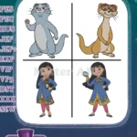 Disney Junior And Classics - Mira Royal Detective - Baloo The Bear Jungle Book - Timon Lion King - Crossover - Filled Embroidery Design - Instant Download