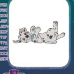 Adorable playful spotted Dalmatian puppy dog embroidery designs for pet lovers - Instant Download