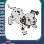 Cute Playful Spotted Dalmatian Puppy Dog Embroidery Designs - Instant Download