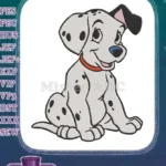 Cute Smiling Dalmatian Puppy Dog Cartoon Character Embroidery Designs - Instant Download
