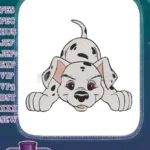 Playful Dalmatian Puppy Pouncing Dog Embroidery Designs - Instant Download