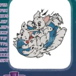 Two Adorable Spotted Dalmatian Puppies Playfully Tumbling Embroidery Designs - Instant Download