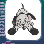Cute playful Dalmatian puppy dog embroidery designs for animal lovers - Instant Download