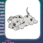 Cute Sleepy Dalmatian Puppy Dog Embroidery Designs - Instant Download