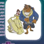 Classic Disney Beauty and the Beast character embroidery designs - Instant Download