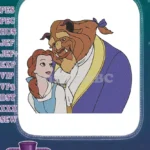 Beauty and Beast Fairytale Couple Embroidery Designs - Instant Download
