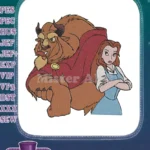 Angry Beast and Concerned Belle Disney embroidery designs - Instant Download