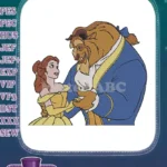 Disney Belle and Beast romantic dance fairytale embroidery designs - Instant Download