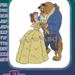 Disney Beauty and Beast Romantic Dance Embroidery Designs - Instant Download