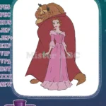 Beauty and the Beast Princess Belle Rose embroidery designs - Instant Download