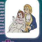 Fairy Tale Princess and Prince Wedding Embroidery Designs - Instant Download