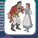 Beauty and the Beast Gaston Belle movie embroidery designs - Instant Download