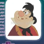 Jovial Mr Smee cartoon character embroidery designs for fans - Instant Download