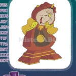 Cogsworth Yelling Animated Clock Beauty and the Beast Embroidery Designs - Instant Download