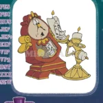Cogsworth and Lumiere Disney animated embroidery designs - Instant Download