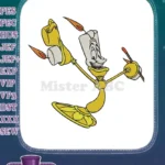Lumiere smiling enchanted candelabra Beauty and the Beast embroidery designs - Instant Download