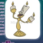 Beauty and the Beast Lumiere Candelabra Character Embroidery Designs - Instant Download