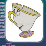 Cute Chip Teacup Disney Beauty and the Beast embroidery designs - Instant Download