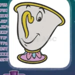 Adorable Chip Teacup from Beauty and the Beast embroidery designs - Instant Download