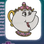 Classic Disney Beauty and Beast Mrs. Potts Teapot Embroidery Designs - Instant Download