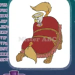 Sultan the Footstool from Beauty and the Beast embroidery designs - Instant Download
