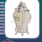 Smiling Madame de Garderobe Wardrobe Beauty and the Beast Embroidery Designs - Instant Download