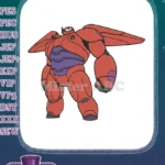 Red Armored Baymax Robot Big Hero 6 Movie Embroidery Designs - Instant Download