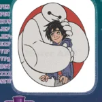 Big Hero 6 Baymax and Hiro Hamada hugging embroidery designs - Instant Download