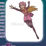 Honey Lemon Big Hero 6 Colorful Necklace Flying Embroidery Designs - Instant Download