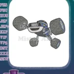 Police Patrol Blaze Monster Truck Cartoon Character Embroidery Designs - Instant Download
