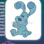 Blue's Clues happy puppy dog sitting embroidery designs - Instant Download