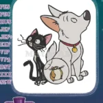 Bolt Mittens Rhino animated characters embroidery designs - Instant Download