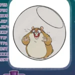 Excited Cartoon Hamster in Ball Embroidery Designs - Instant Download