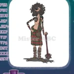 Wild Man with Kilt and Club Tribal Tattoo Embroidery Designs - Instant Download