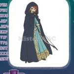 Brave Princess Merida Archer with Bow and Cloak Embroidery Designs - Instant Download