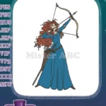 Merida Brave Princess Archer Red Hair Embroidery Designs - Instant Download