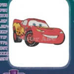 Smiling Lightning McQueen Red Race Car Disney Embroidery Designs - Instant Download