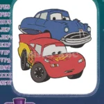 Lightning McQueen and Doc Hudson Cars movie embroidery designs - Instant Download
