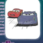 Lightning McQueen Jackson Storm racing cars embroidery designs - Instant Download