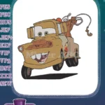 Mater Tow Truck Character Embroidery Designs from Disney Pixar Cars - Instant Download