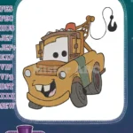 Mater the rusty tow truck cartoon character embroidery designs - Instant Download