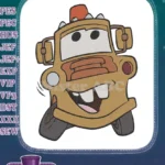 Happy Mater Tow Truck Character Disney Embroidery Designs - Instant Download