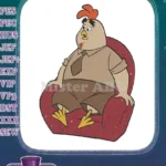 Buck Cluck Chicken Little Dad cartoon character embroidery designs - Instant Download