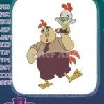 Cute Disney Chicken Little father son cartoon character embroidery designs - Instant Download